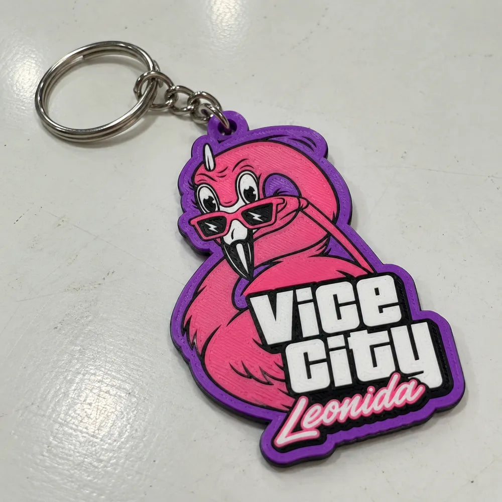 Brelok Flaming Vice City — GTA VI — zdjęcie przykładowego wykonania autora