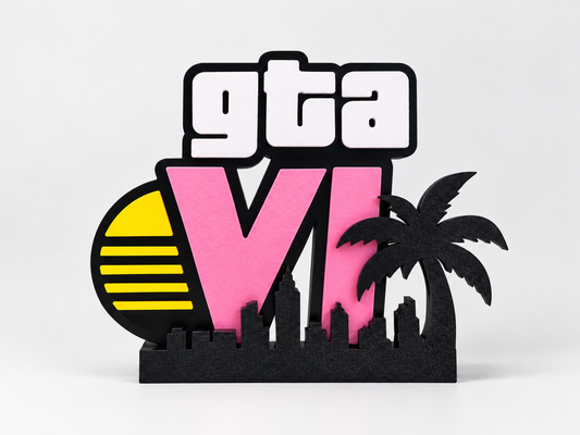 Dekoracja GTA VI Vice City — zachód słońca i palmy