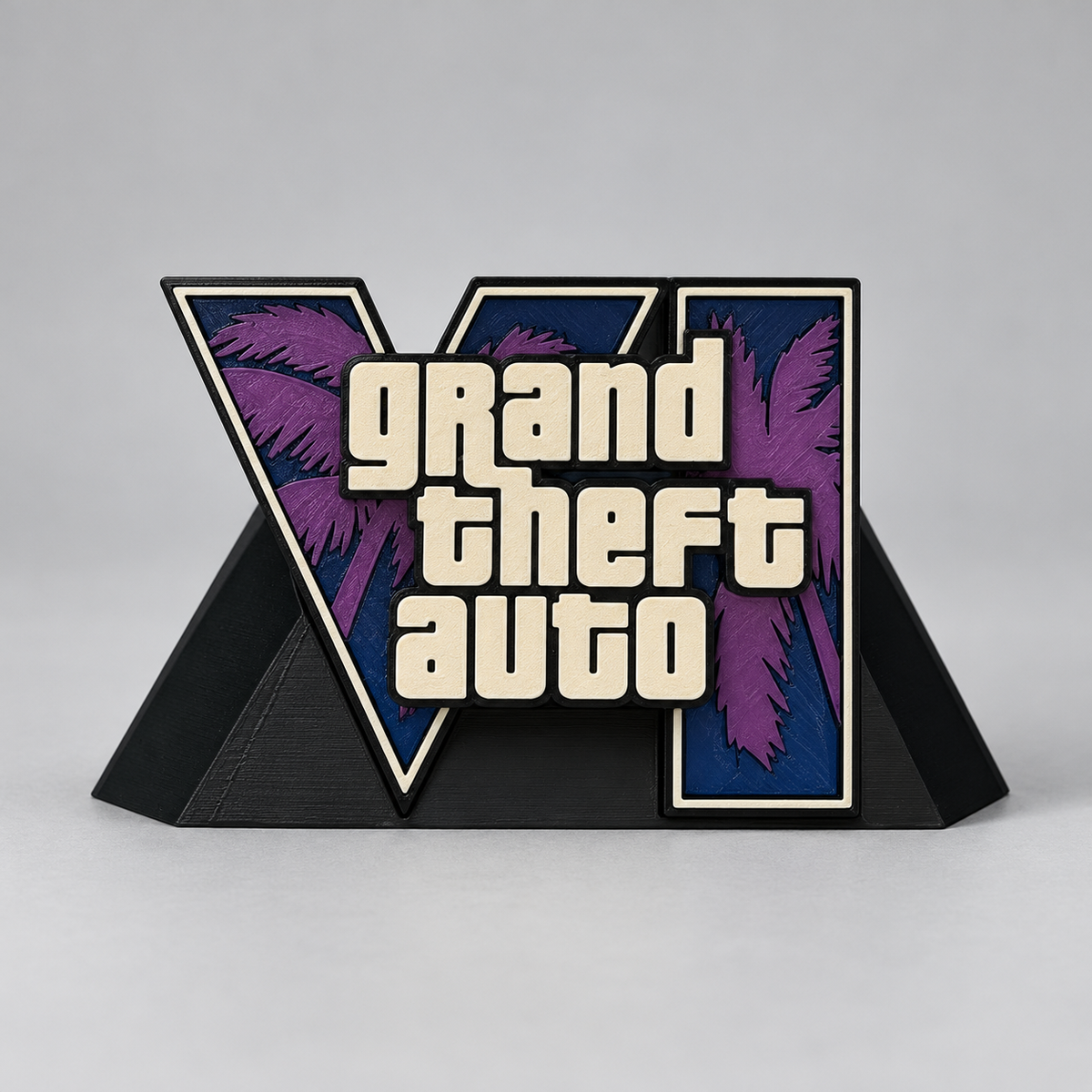 Uchwyt na pad PS5 GTA VI — fioletowe palmy